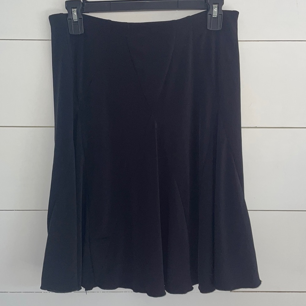 Byer California Mid Length Basic Skater Skirt Black L #0023